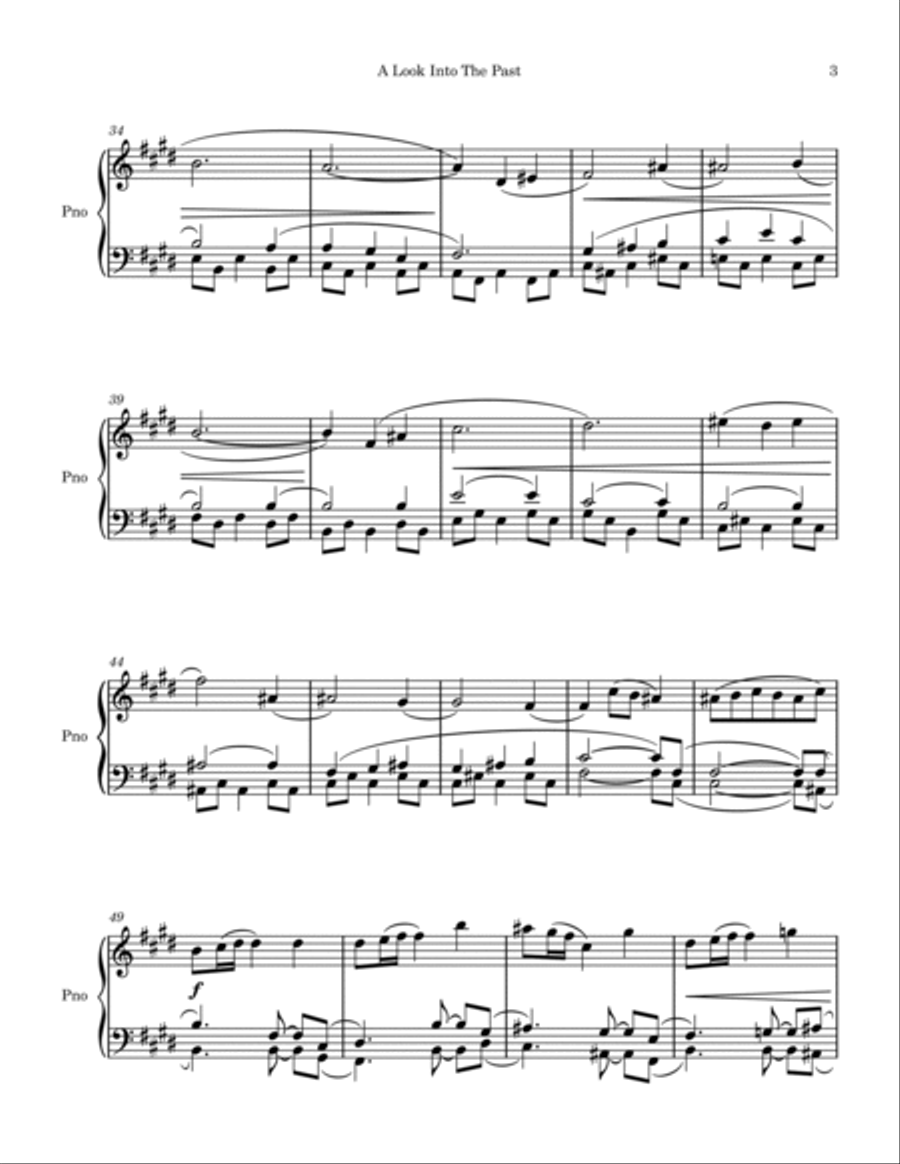 A Look Into The Past Piano Solo scores gallery preview page 3