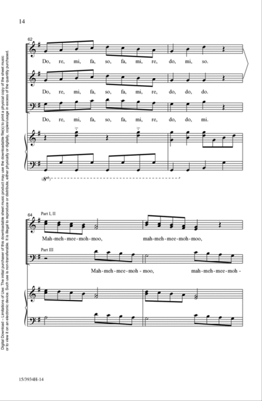 The Warm Up Song 3-Part scores gallery preview page 14
