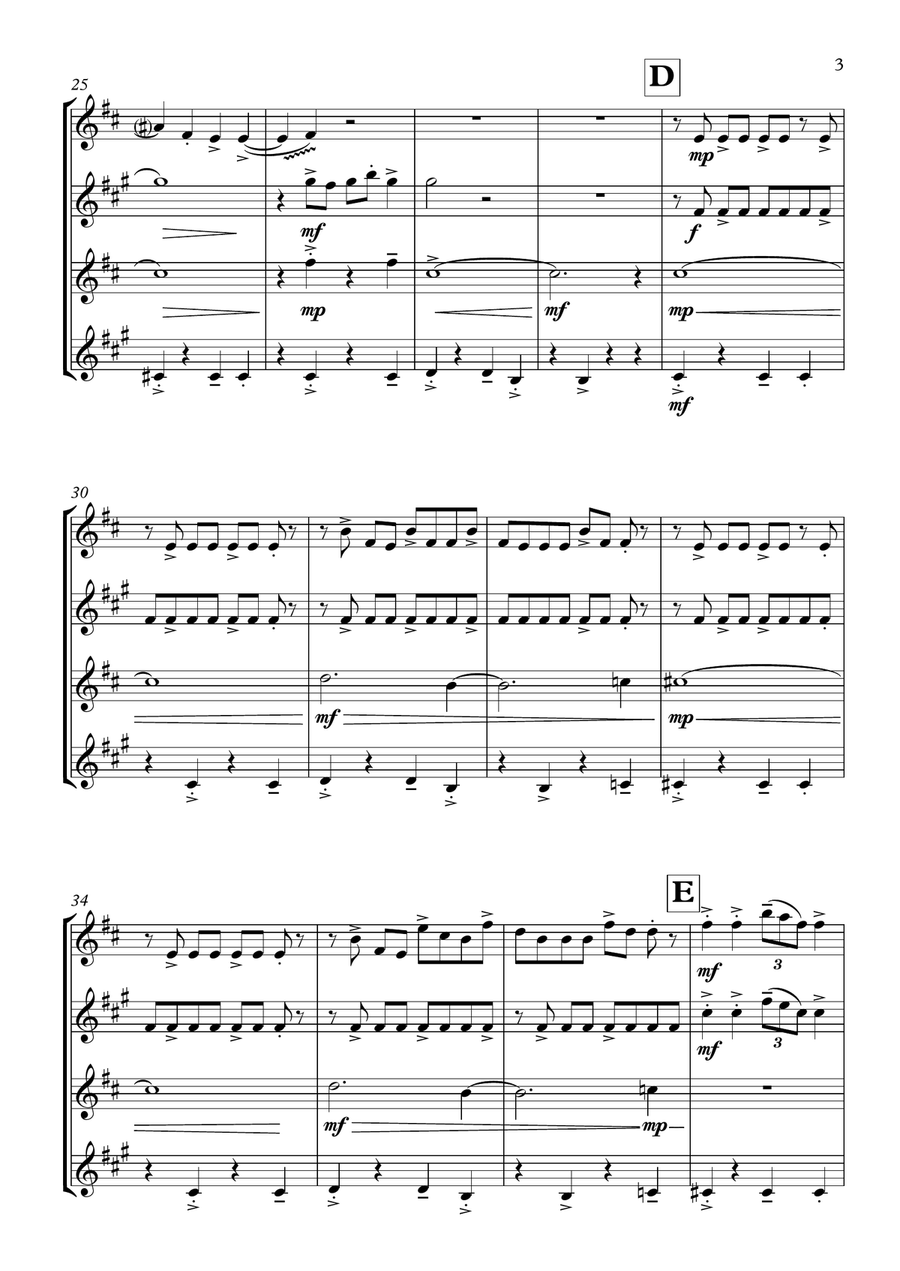 Can You Afford To Be An Individual? Woodwind Quartet scores gallery preview page 3
