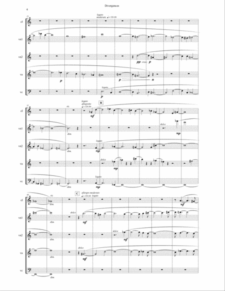 Divergences SCORE Chamber Orchestra scores gallery preview page 4
