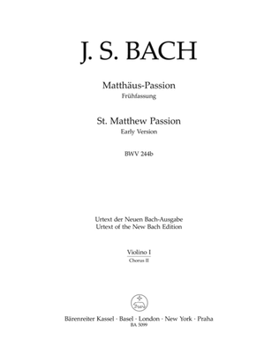 Book cover for Matthaus-Passion BWV 244b