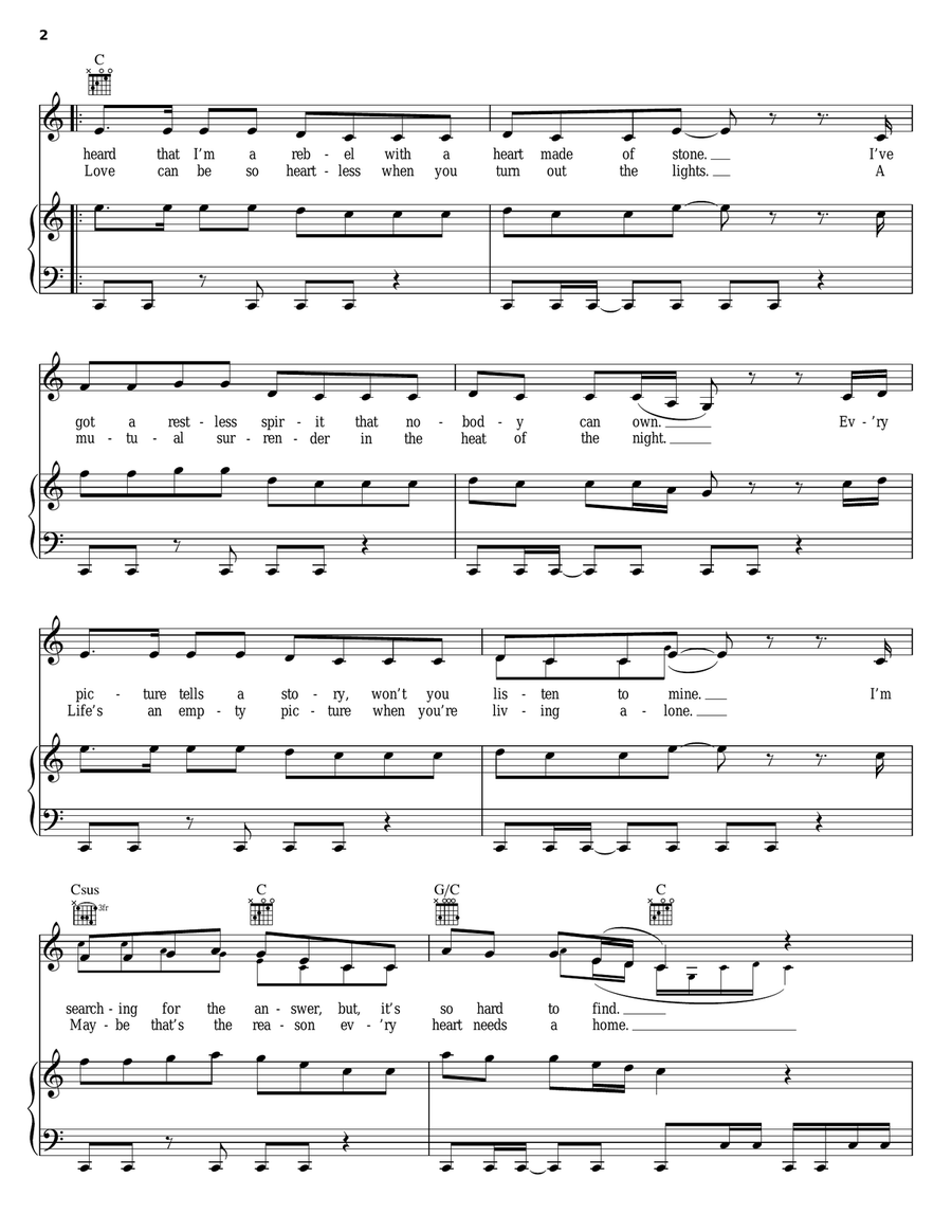 Soldier Of Love Soldier Of Love Piano, Vocal, Guitar scores gallery preview page 2
