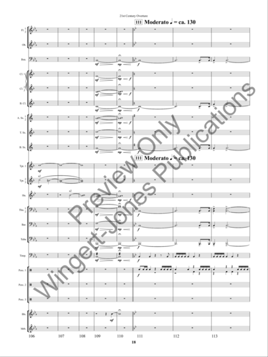 21st Century Overture Concert Band scores gallery preview page 21