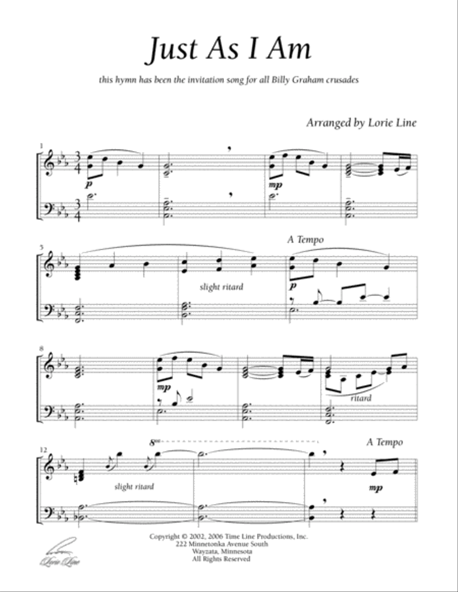 Just As I Am Just As I Am Piano Solo scores gallery preview page 2
