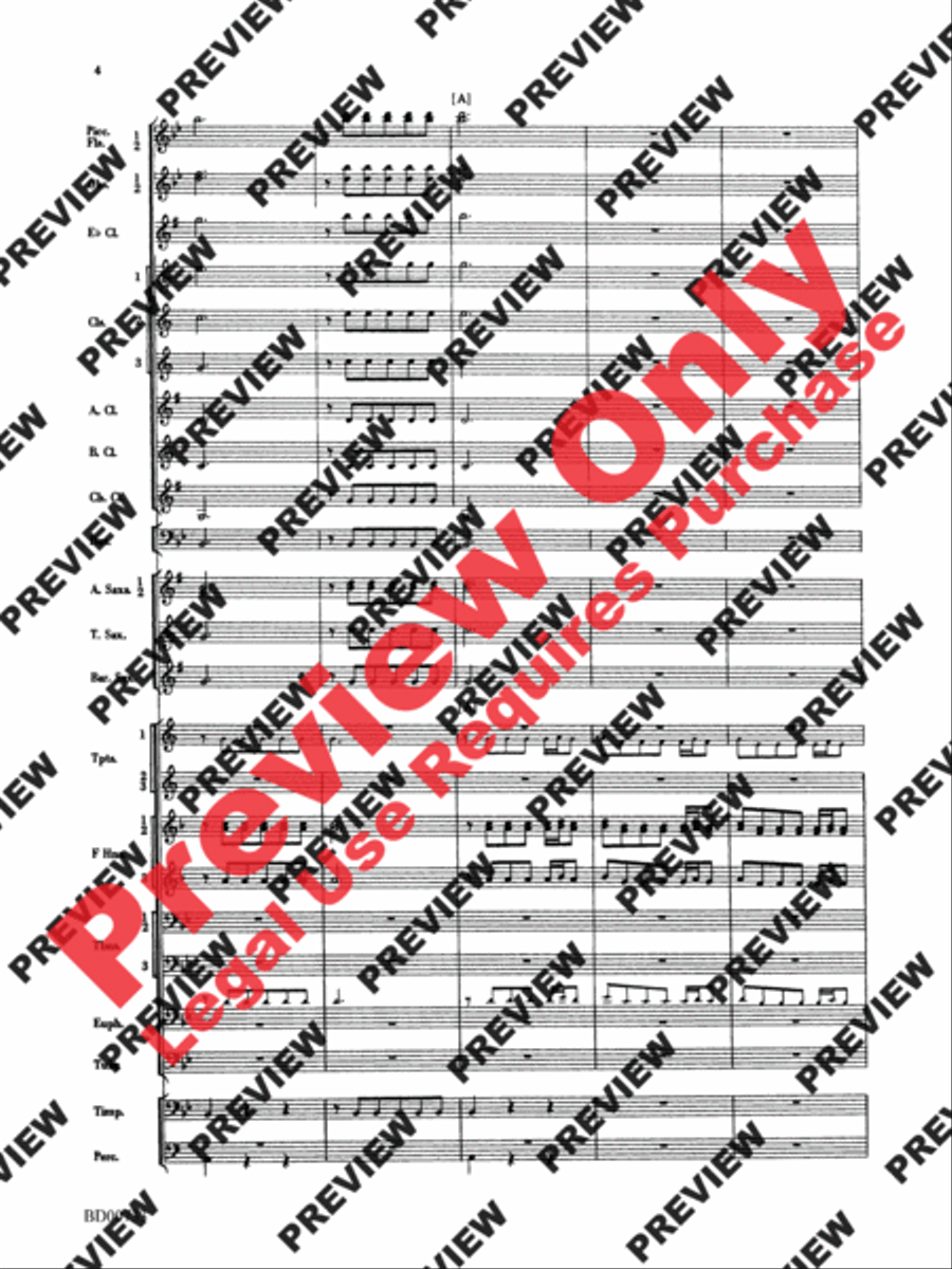 Water Music Suite Concert Band scores gallery preview page 4