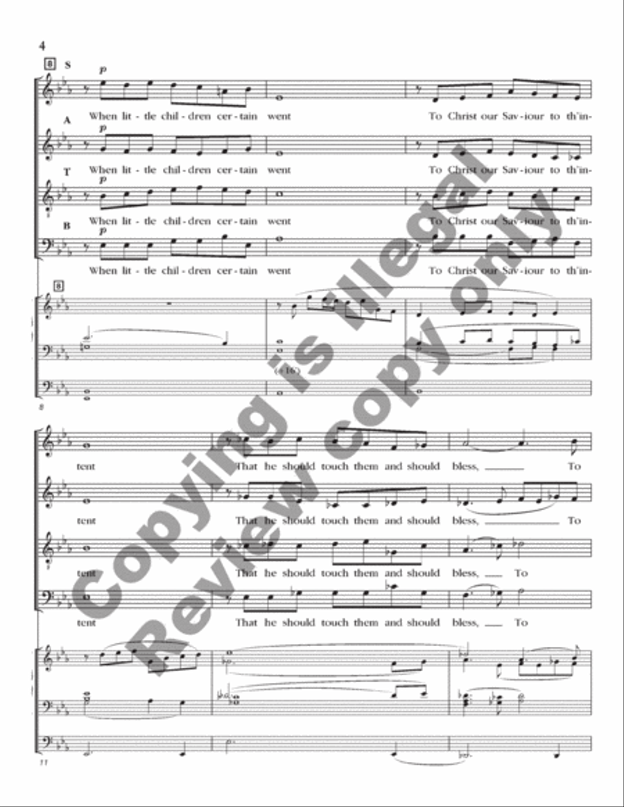The Kingdom of Christ Compared to a Little Child 4-Part scores gallery preview page 4
