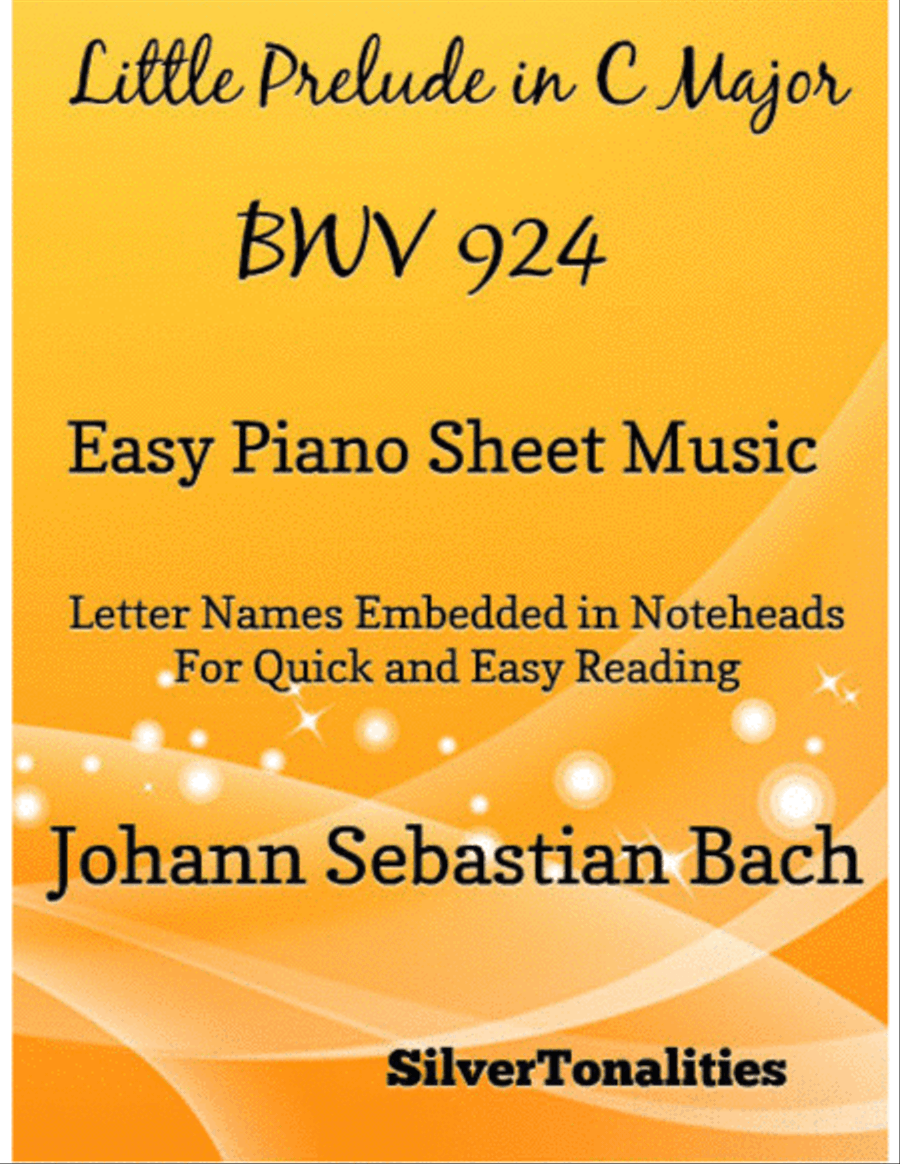 Little Prelude in C Major BWV 924 Easy Piano Sheet Music Easy Piano scores gallery preview page 1