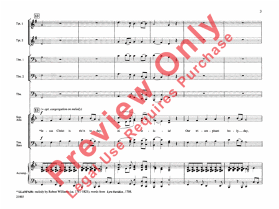 Risen Today! (An Easter Medley) Choir scores gallery preview page 4