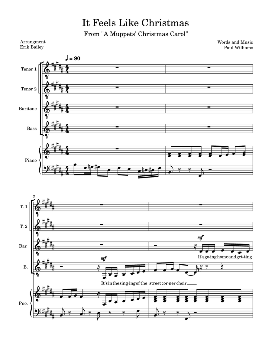 It Feels Like Christmas It Feels Like Christmas TTBB scores gallery preview page 1