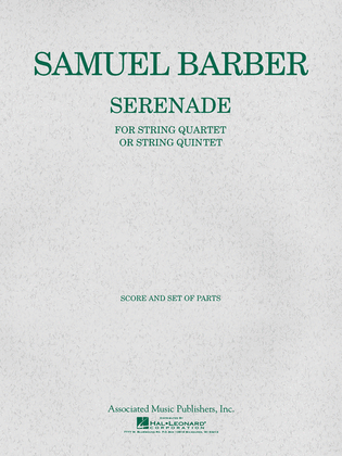 Book cover for Serenade for Strings, Op. 1