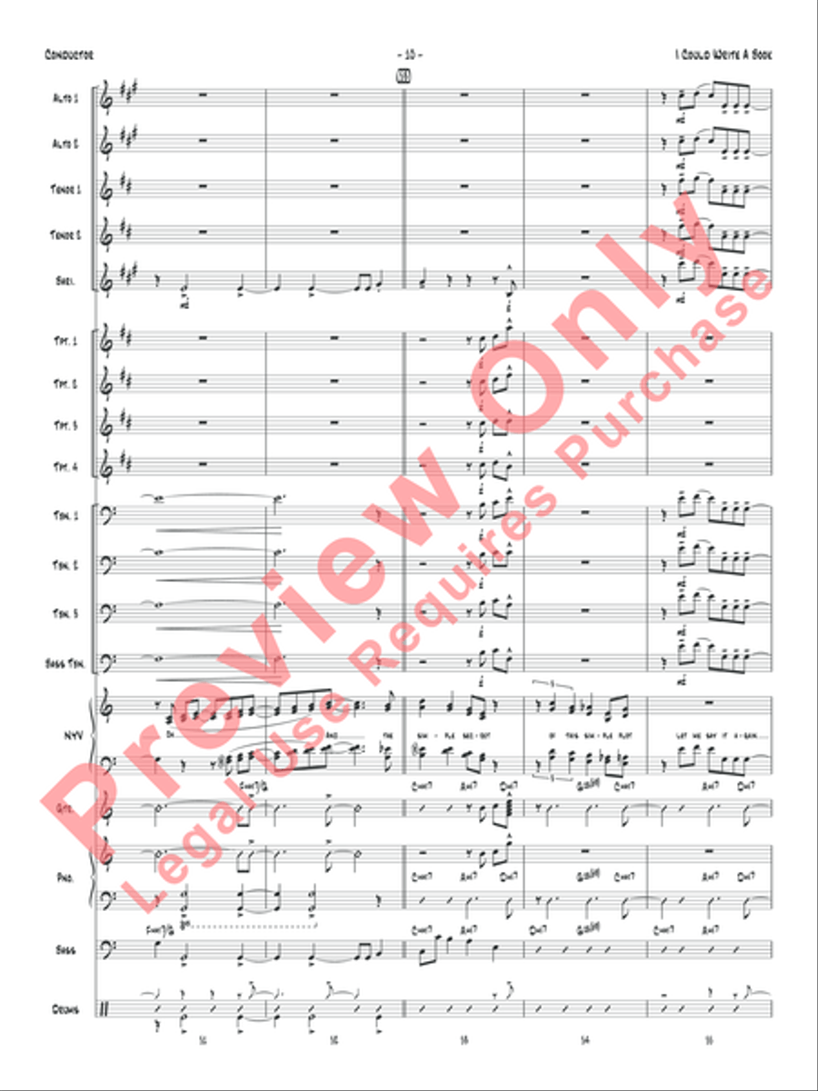 I Could Write a Book Jazz Ensemble scores gallery preview page 13