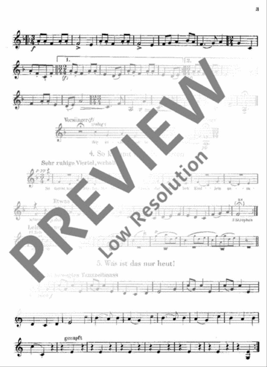 Es ist ein Ros' entsprungen Violin scores gallery preview page 4