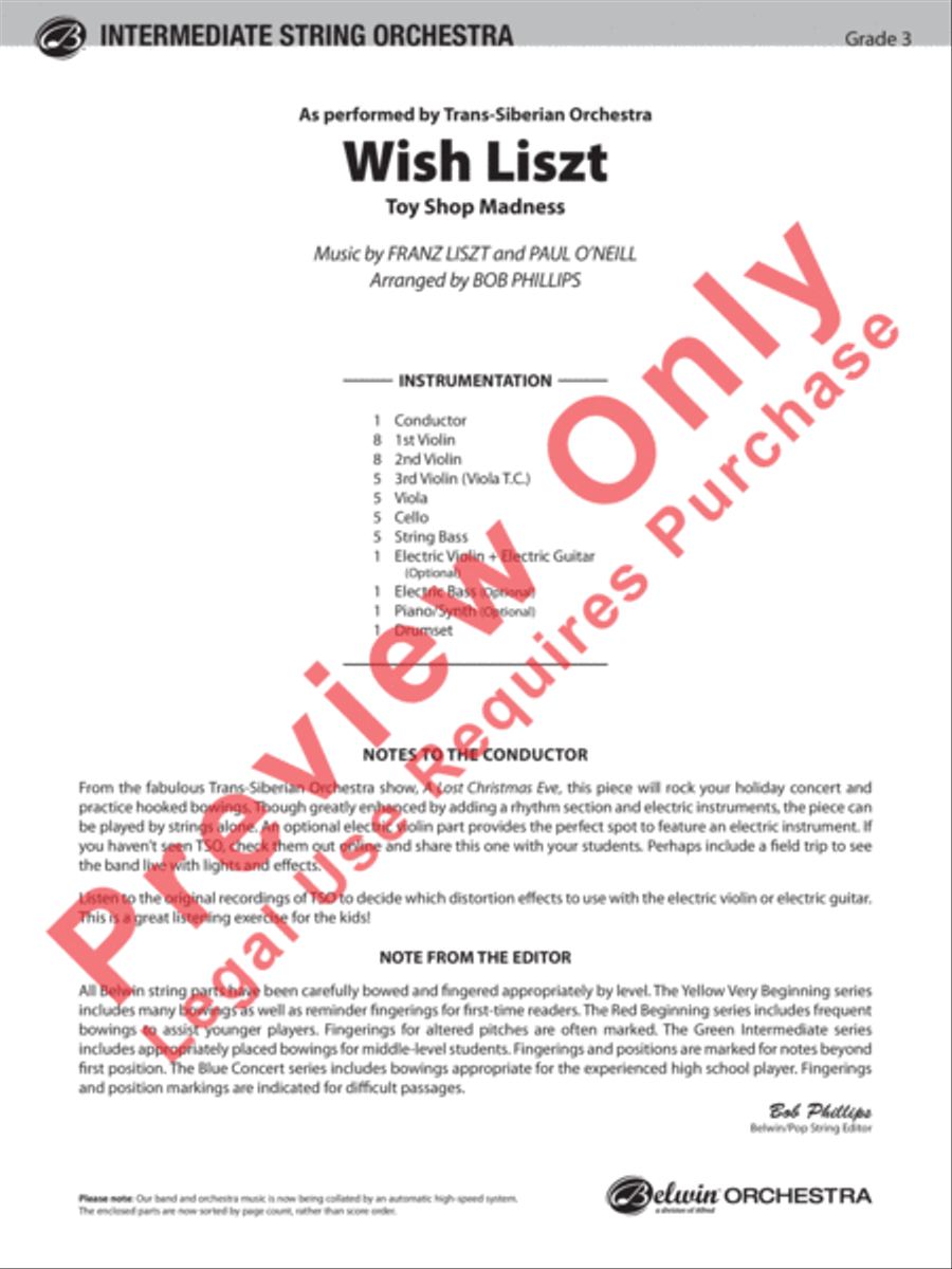 Wish Liszt Wish Liszt String Orchestra scores gallery preview page 2