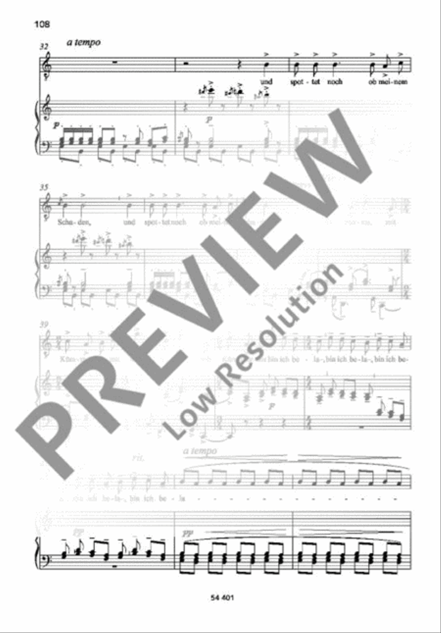 Arie des Eselmann Tenor Voice scores gallery preview page 4