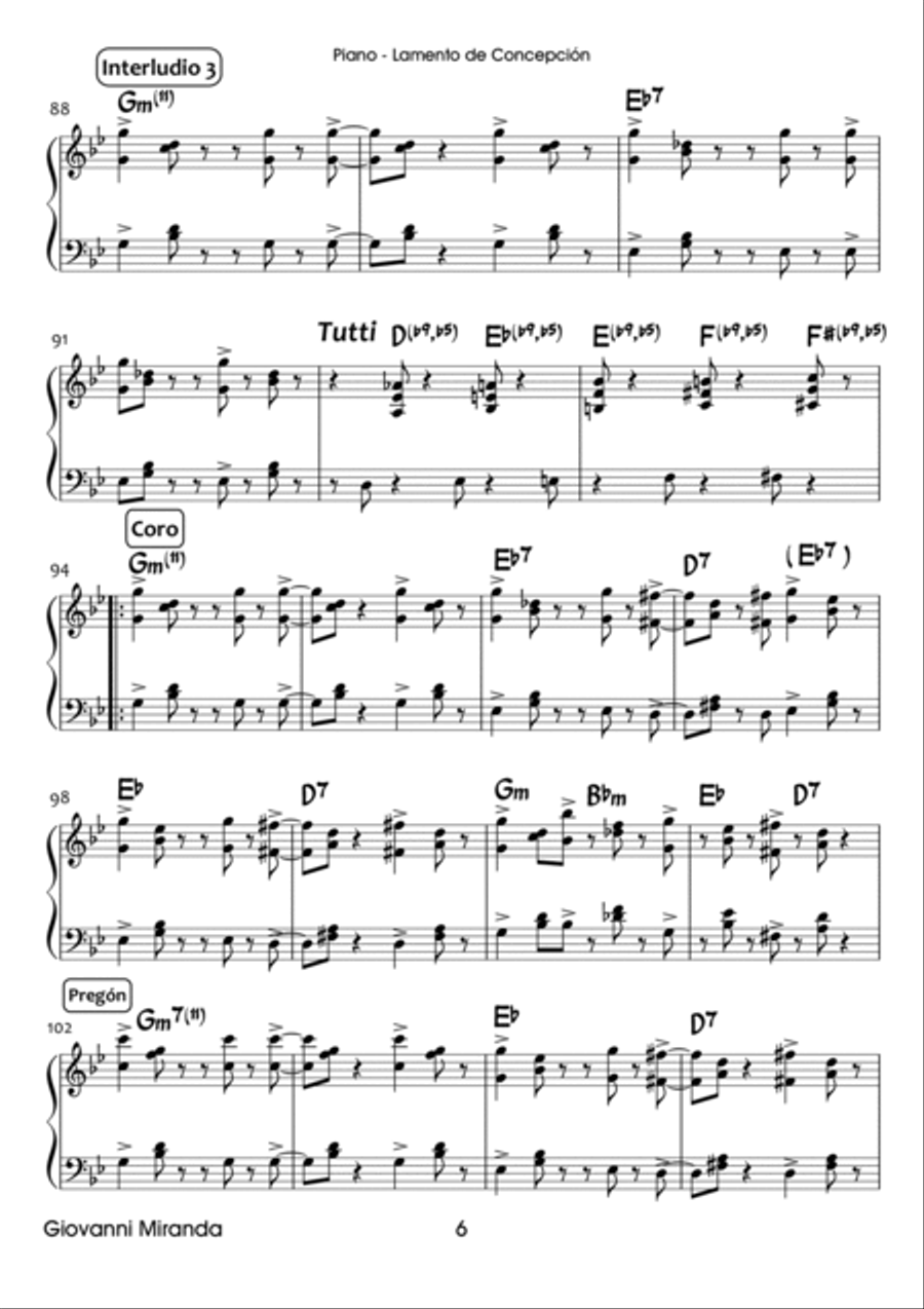 Lamento De Concepcion Lamento De Concepcion Piano Solo scores gallery preview page 6
