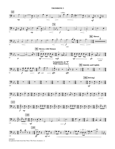 Symphonic Suite from Star Wars: The Force Awakens - Trombone 3