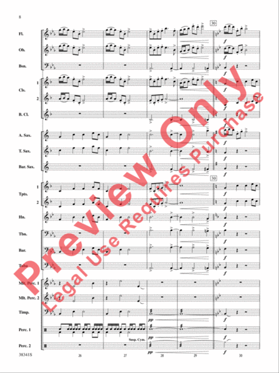 A Canadian Christmas Concert Band scores gallery preview page 9