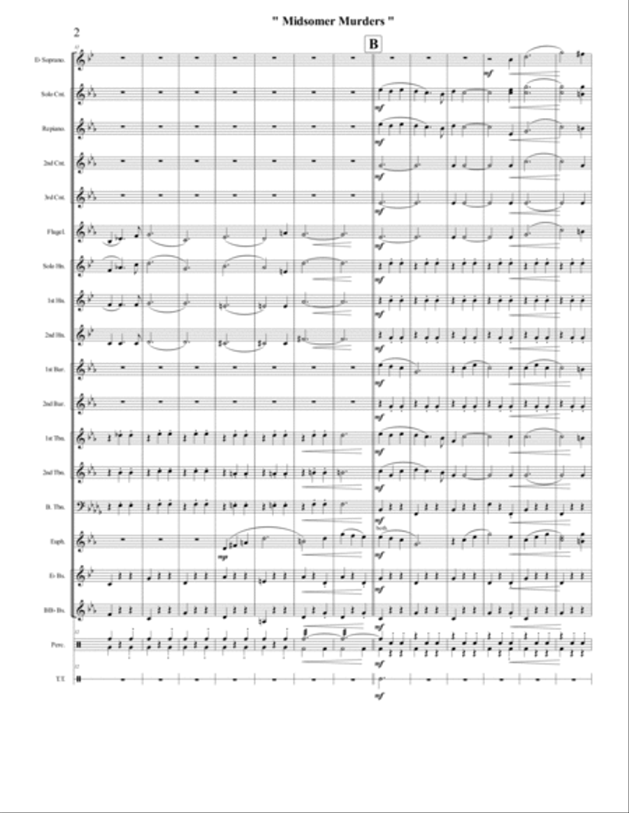 Midsomer Murders (main Title/cues) Brass Band scores gallery preview page 2