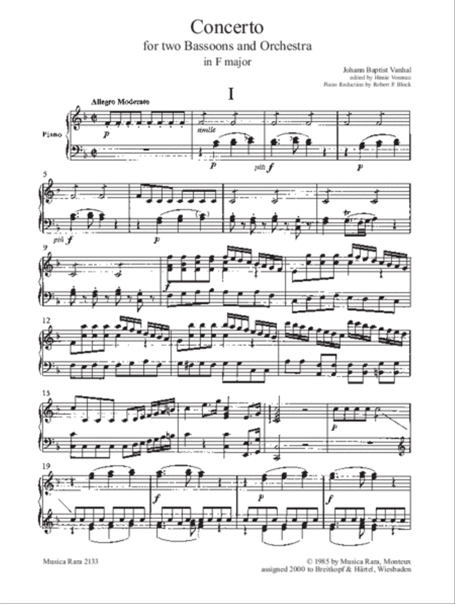 Concerto in F major Bassoon scores gallery preview page 2