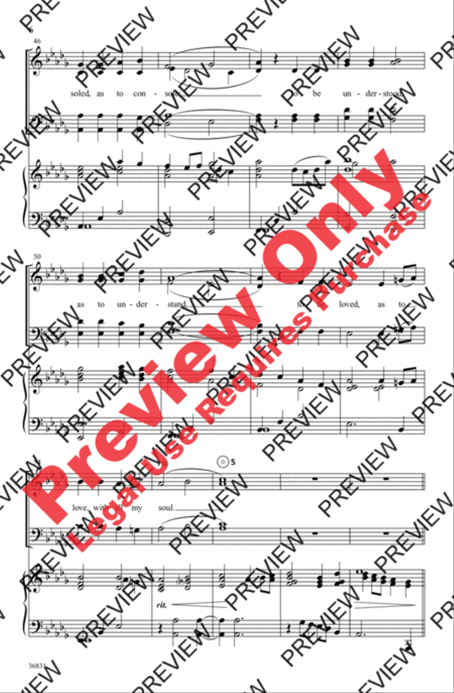 Make Me a Channel of Your Peace 4-Part scores gallery preview page 6