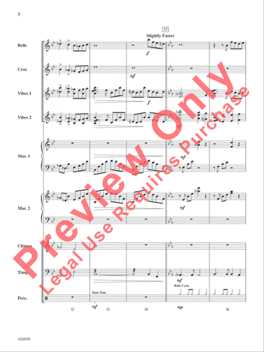 The Prayer Percussion Ensemble scores gallery preview page 9