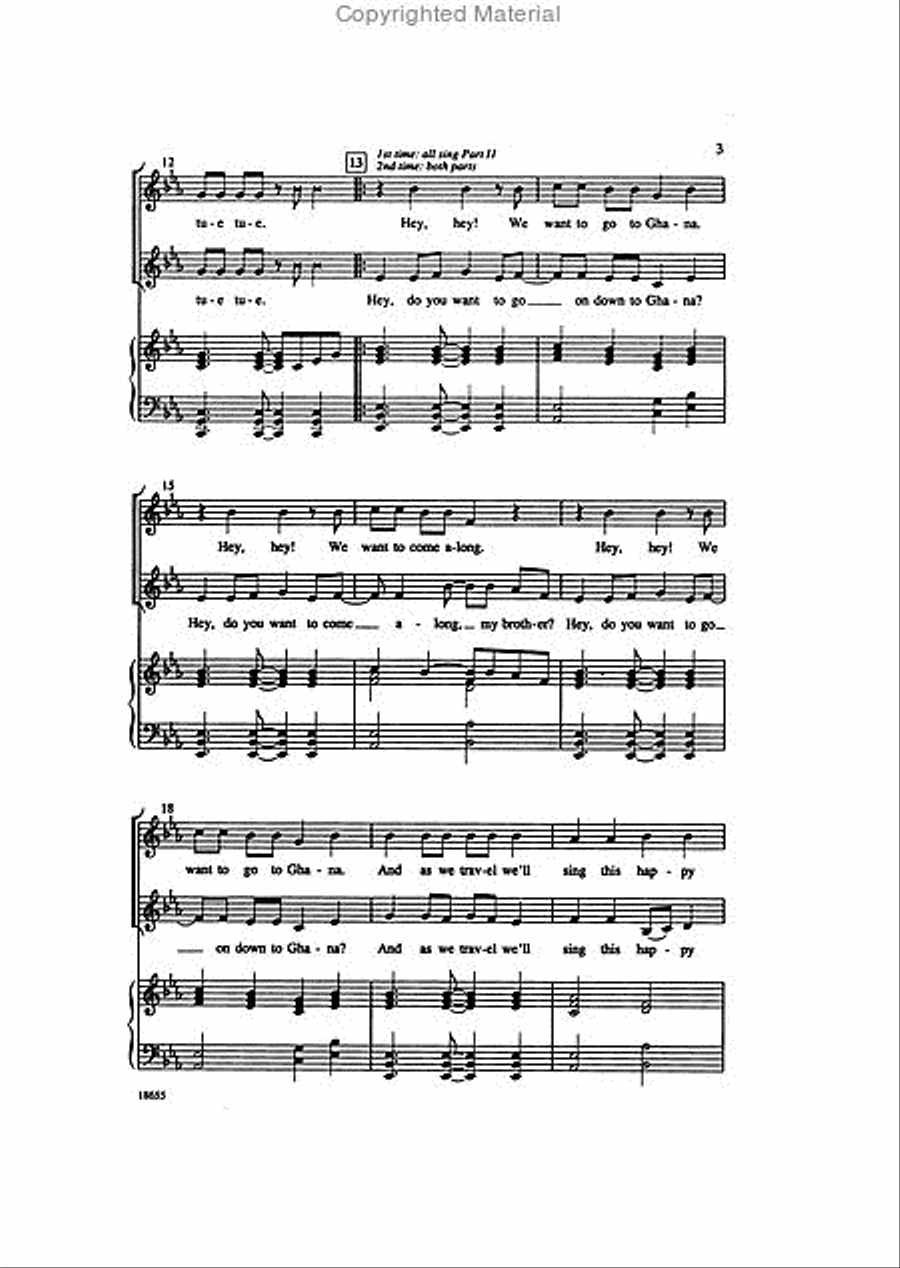 Obwisana (Goin' to Ghana) 2-Part scores gallery preview page 3