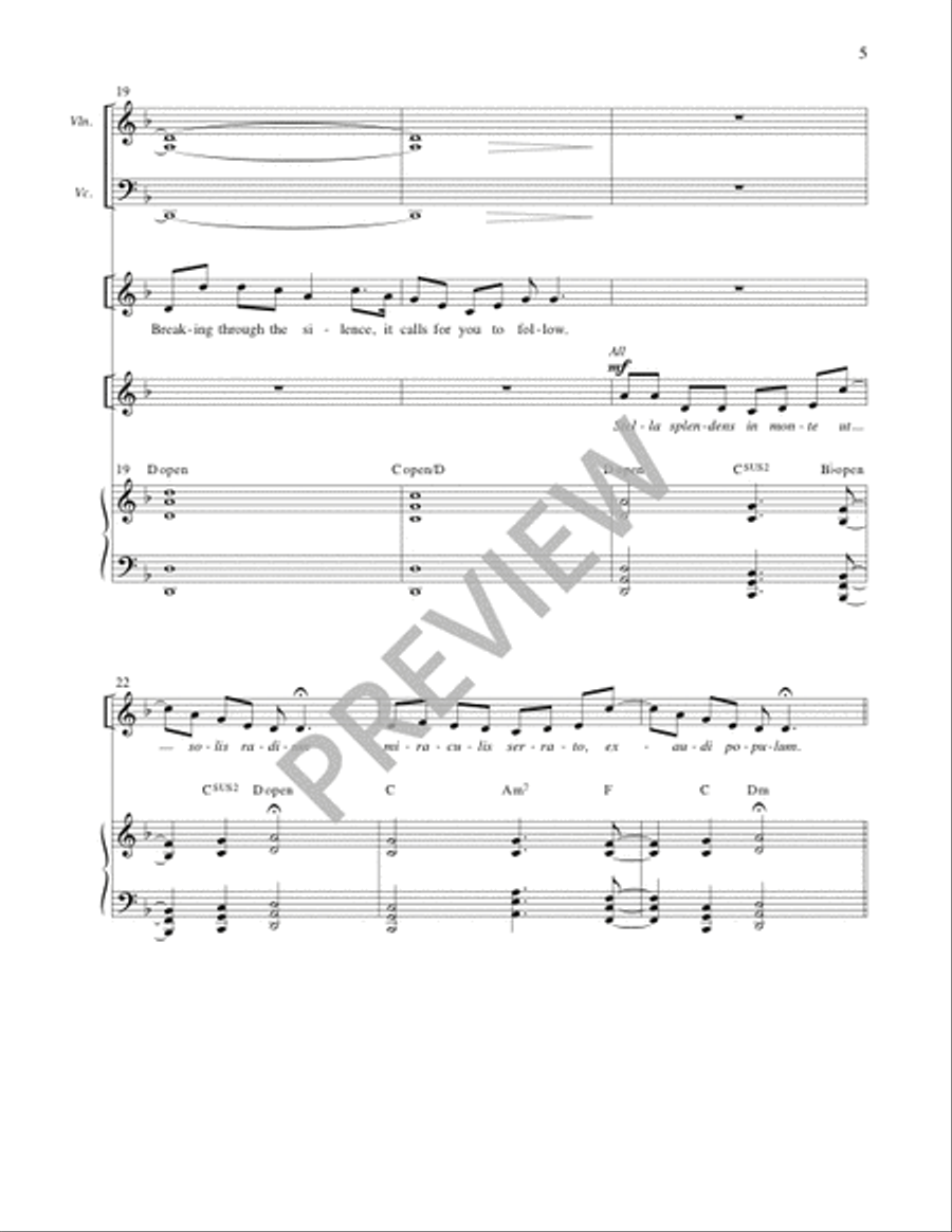 Stella Splendens - Full Score and Parts 4-Part scores gallery preview page 5
