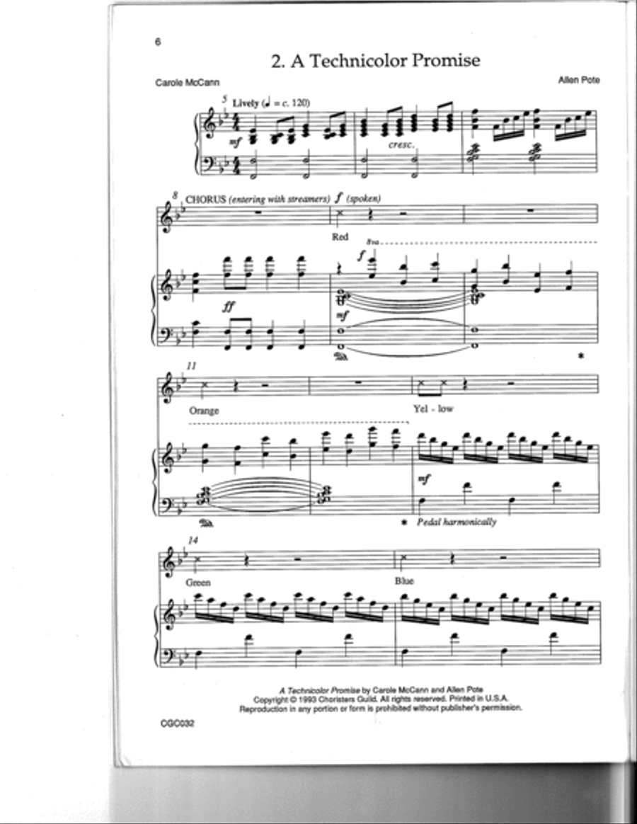 A Technicolor Promise Preview Kit (Score & CD) Choir scores gallery preview page 2