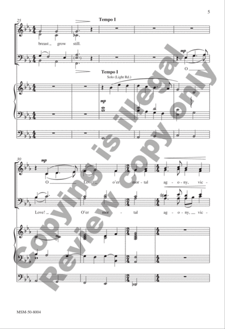 And Now, Beloved Lord, Thy Soul Resigning 4-Part scores gallery preview page 5