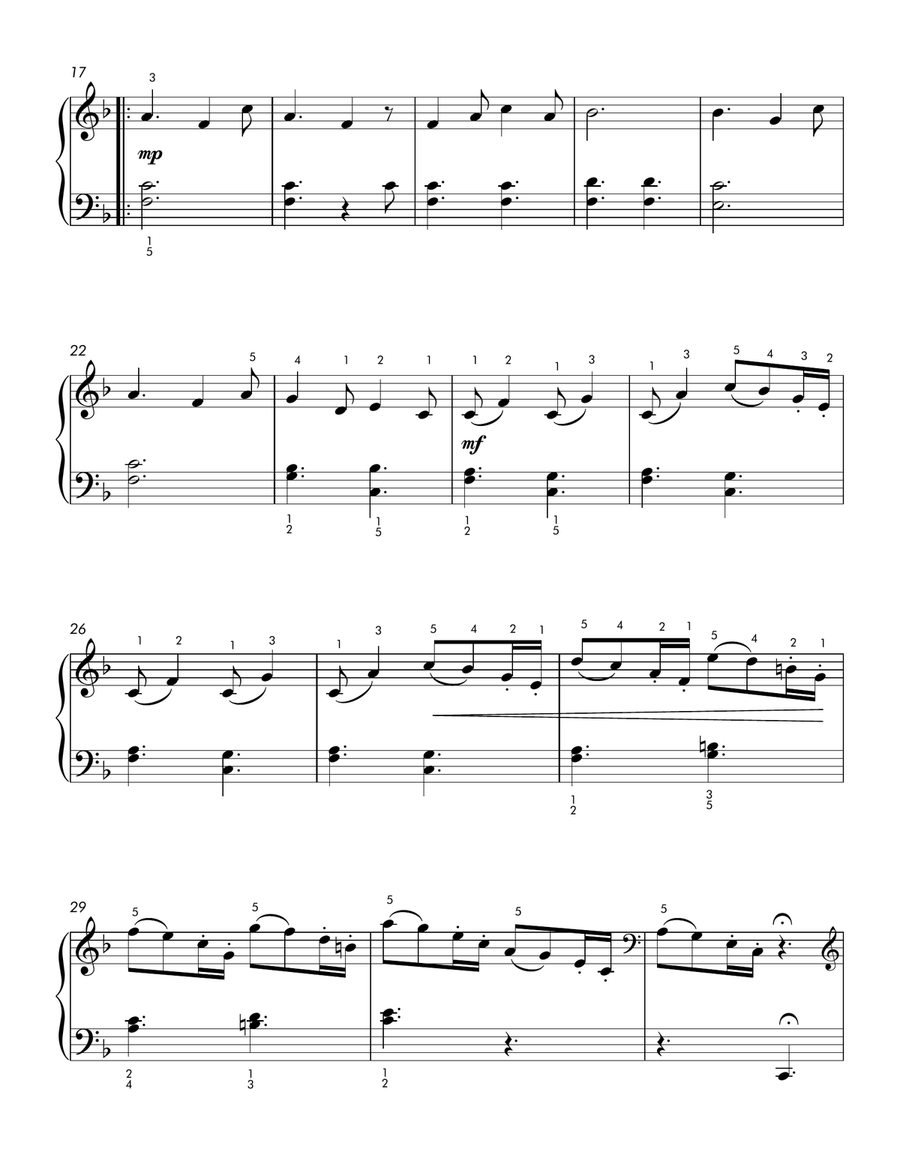 Pastoral Symphony Theme (Movement 5) (Piano Solo with Music History Lesson) Piano Method scores gallery preview page 3
