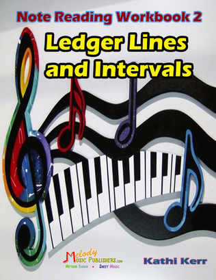 Book cover for Note Reading Workbook 2 - Ledger Lines and Intervals