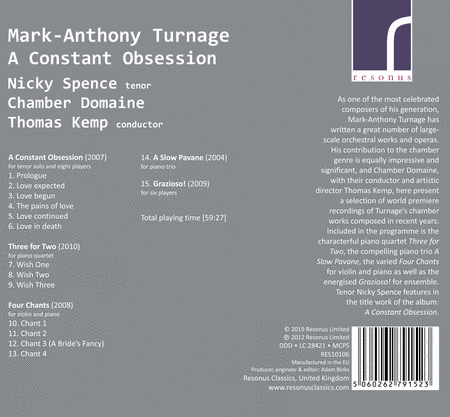 Turnage: A Constant Obsession
