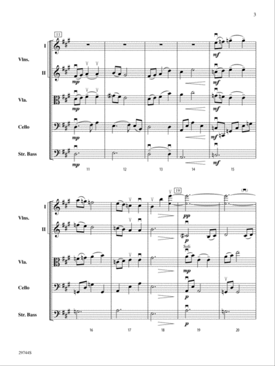A Southwest Serenade: Score String Orchestra scores gallery preview page 3