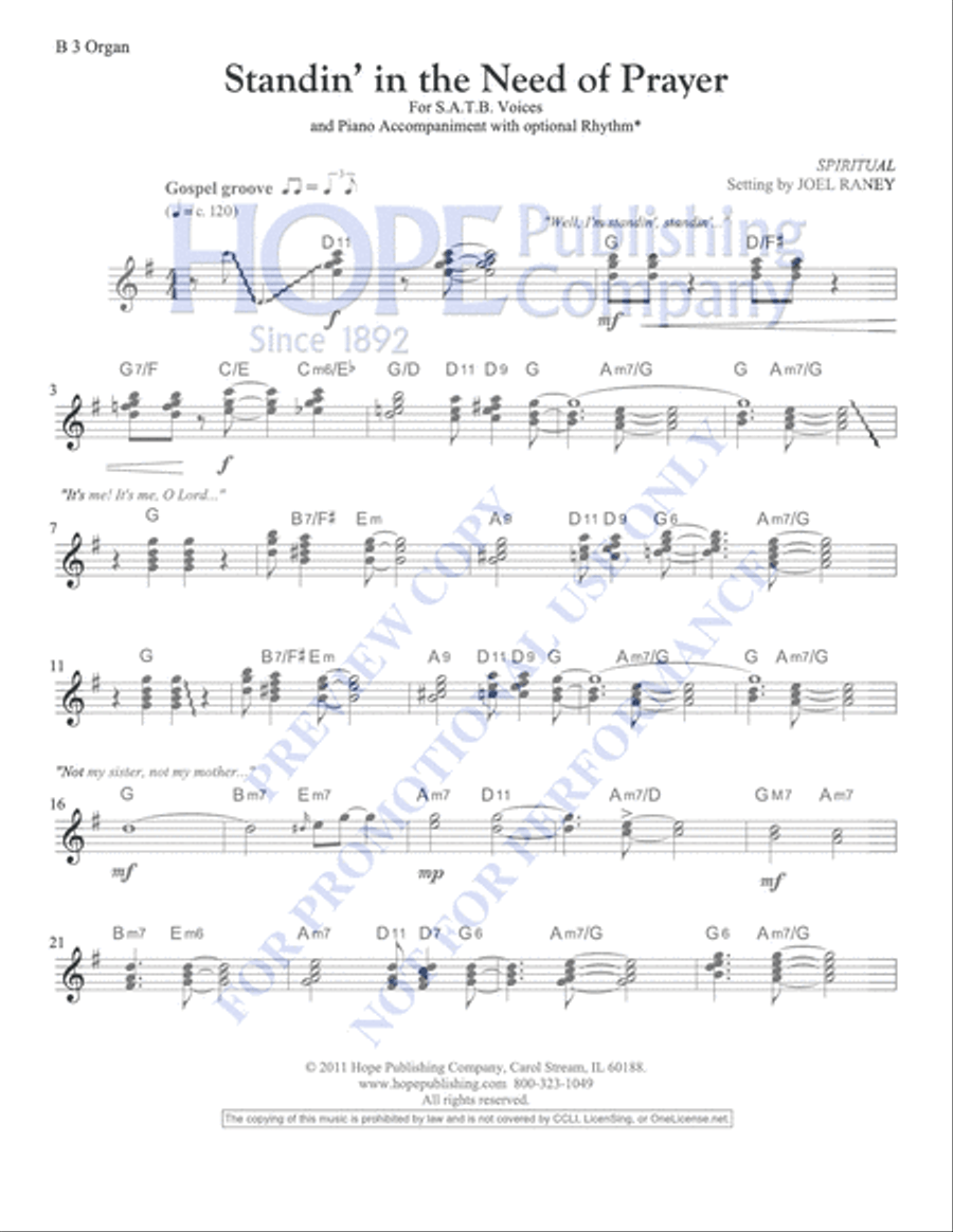 Standin' in the Need of Prayer Choir scores gallery preview page 10