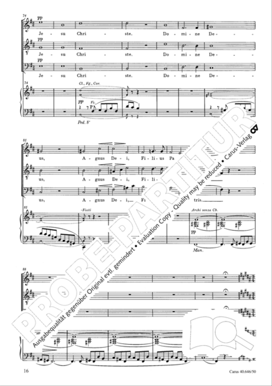 Mass in A major STB scores gallery preview page 18