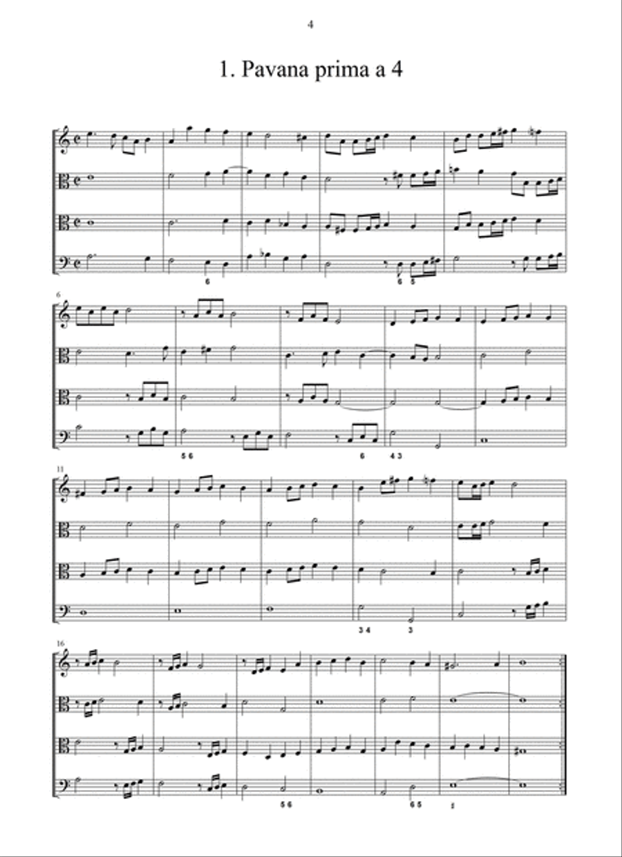 Pavanen, Gagliarden, Brand, Mascharaden, Balletten, Sonaten a 2, 3, 4 parti (Funffter Theil) (Dresden, 1628) 4-Part scores gallery preview page 2