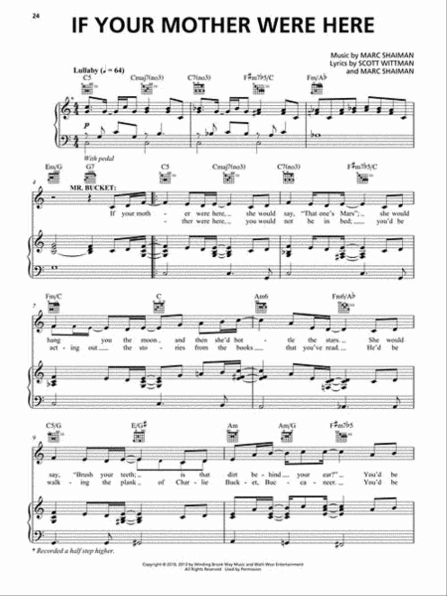 Charlie and the Chocolate Factory Piano, Vocal, Guitar scores gallery preview page 3