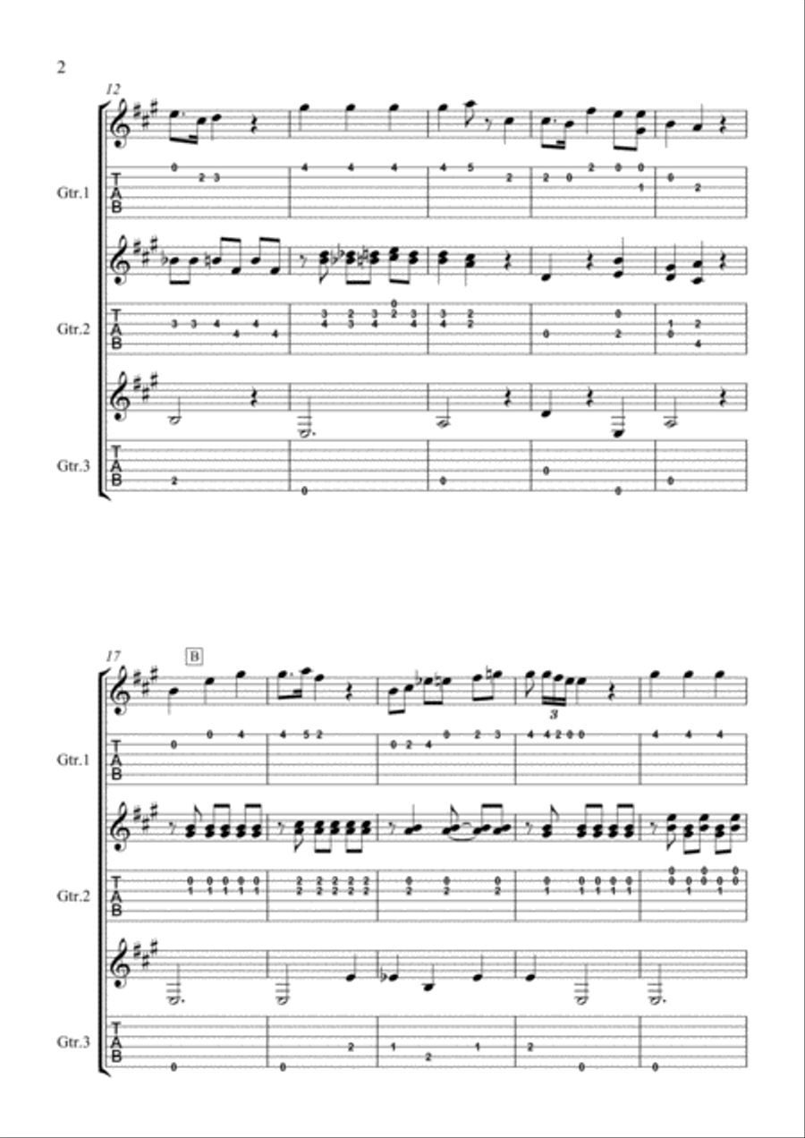 Fernando Sor Opus 55 No.1 Acoustic Guitar scores gallery preview page 2