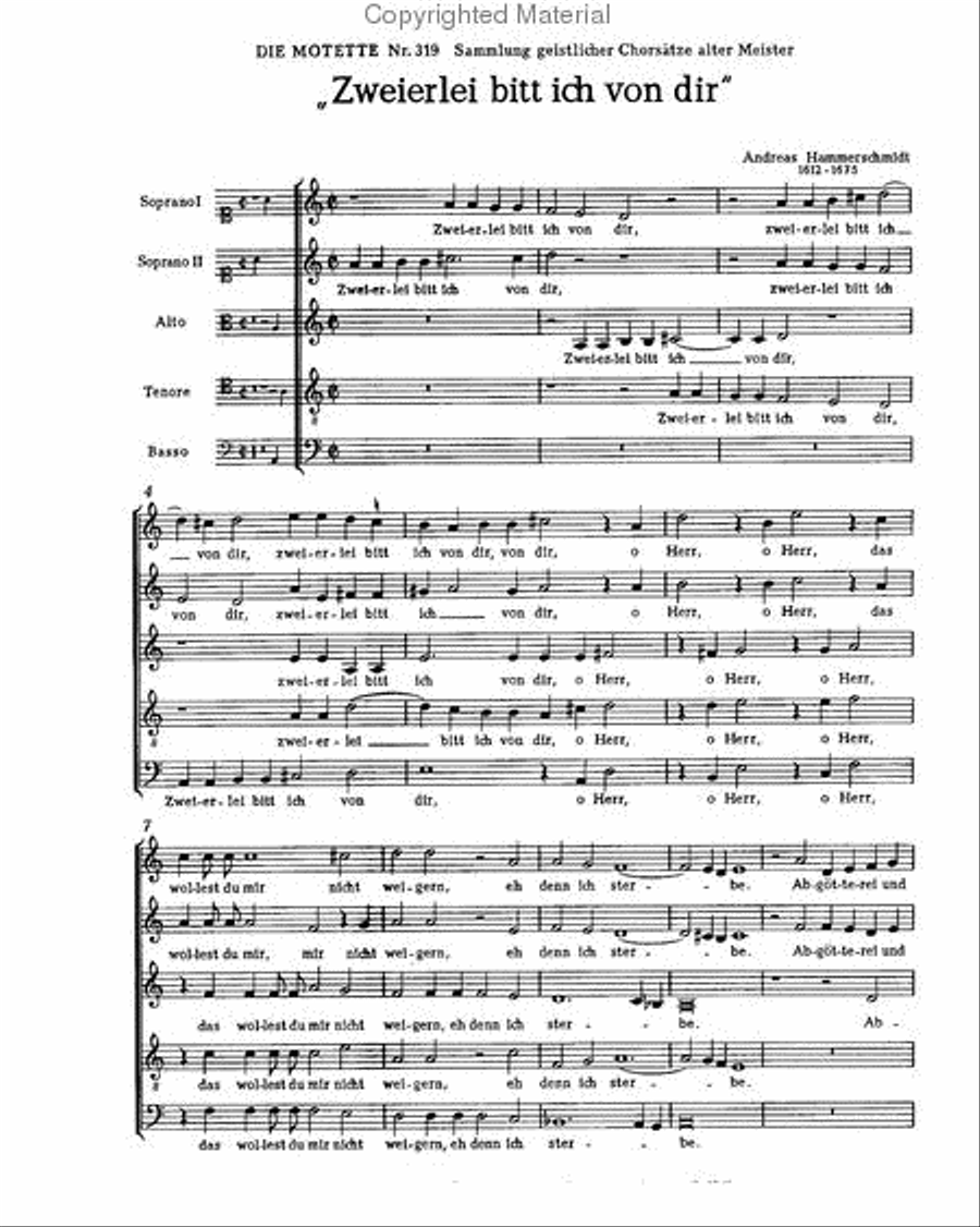 Zweierlei bitt ich von dir SSATB scores gallery preview page 2