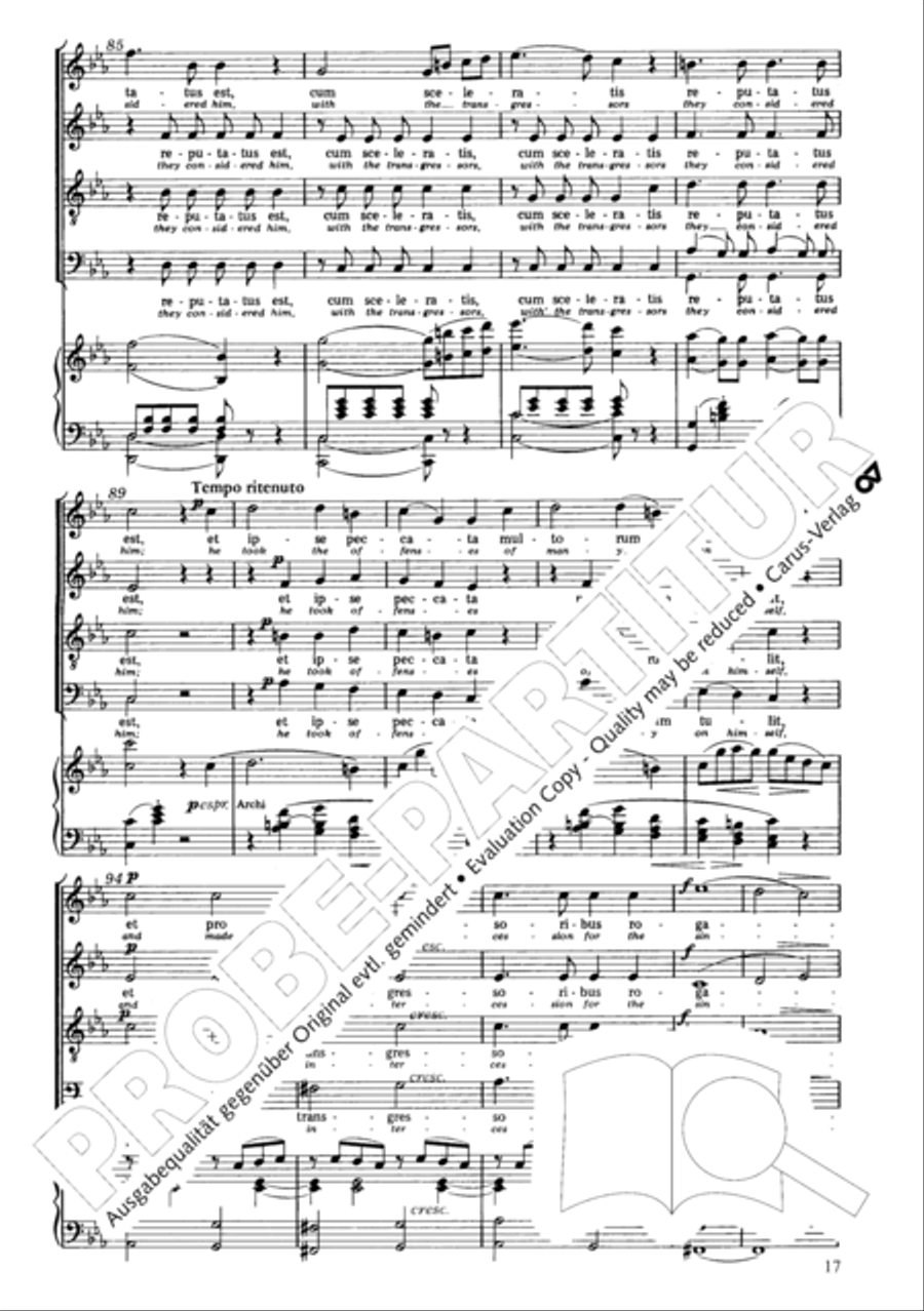 The Seven Words (Die Sieben Worte) 4-Part scores gallery preview page 18