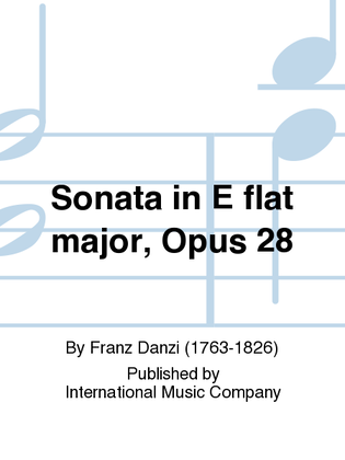 Book cover for Sonata In E Flat Major, Opus 28