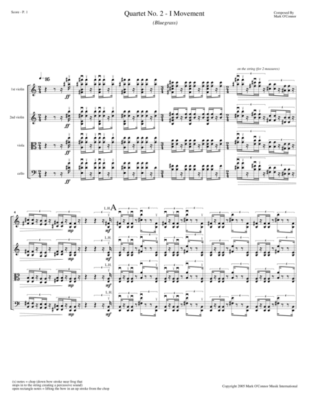 String Quartet No. 2 "Bluegrass" (score - two vlns, vla, cel) image number null