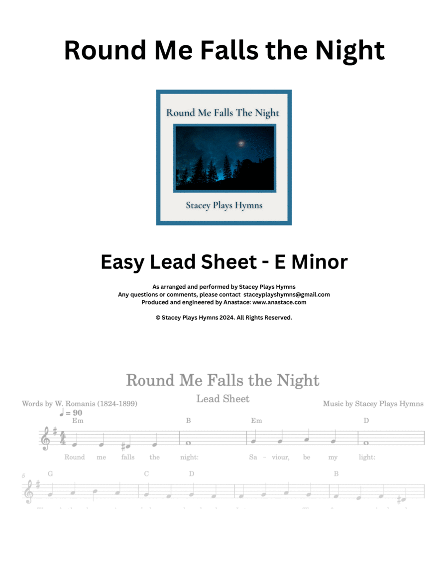 Round Me Falls the Night [EASY Lead Sheet Version] image number null