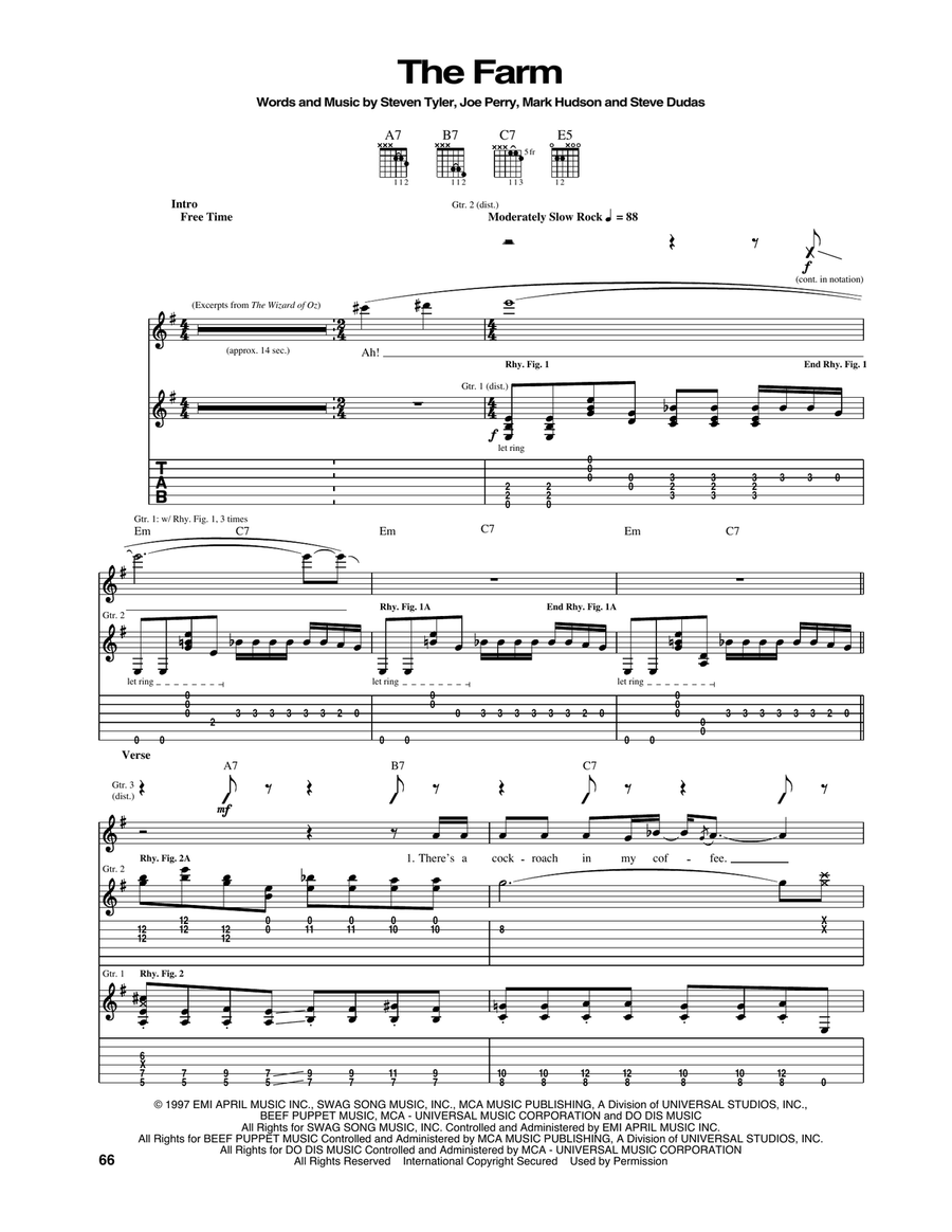 The Farm The Farm Acoustic Guitar scores gallery preview page 1