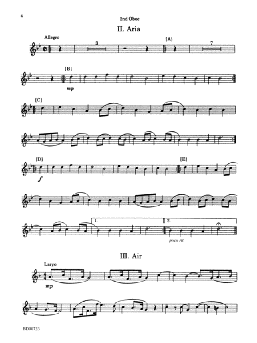 Water Music Suite: 2nd Oboe Concert Band scores gallery preview page 4