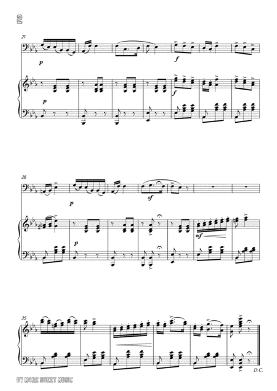 Nameless-Santa Lucia, for Cello and Piano Piano scores gallery preview page 4