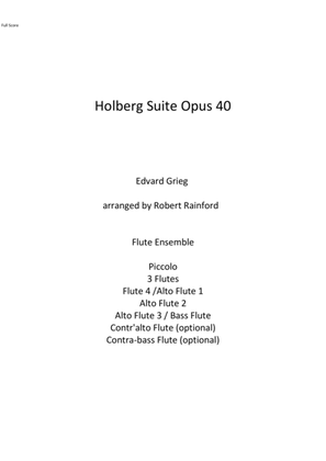 Book cover for Holberg Suite Op 40