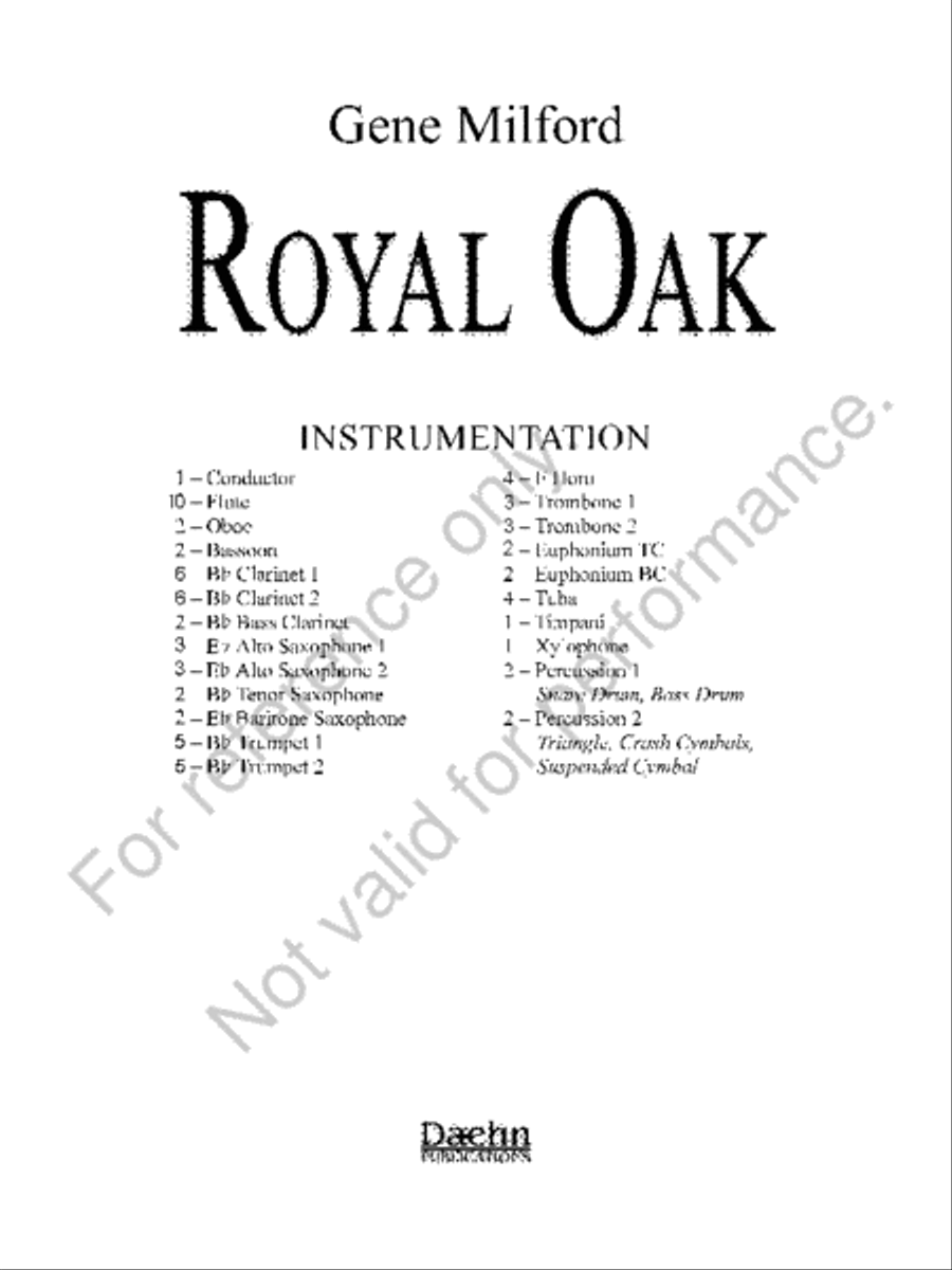Royal Oak Royal Oak Concert Band scores gallery preview page 2
