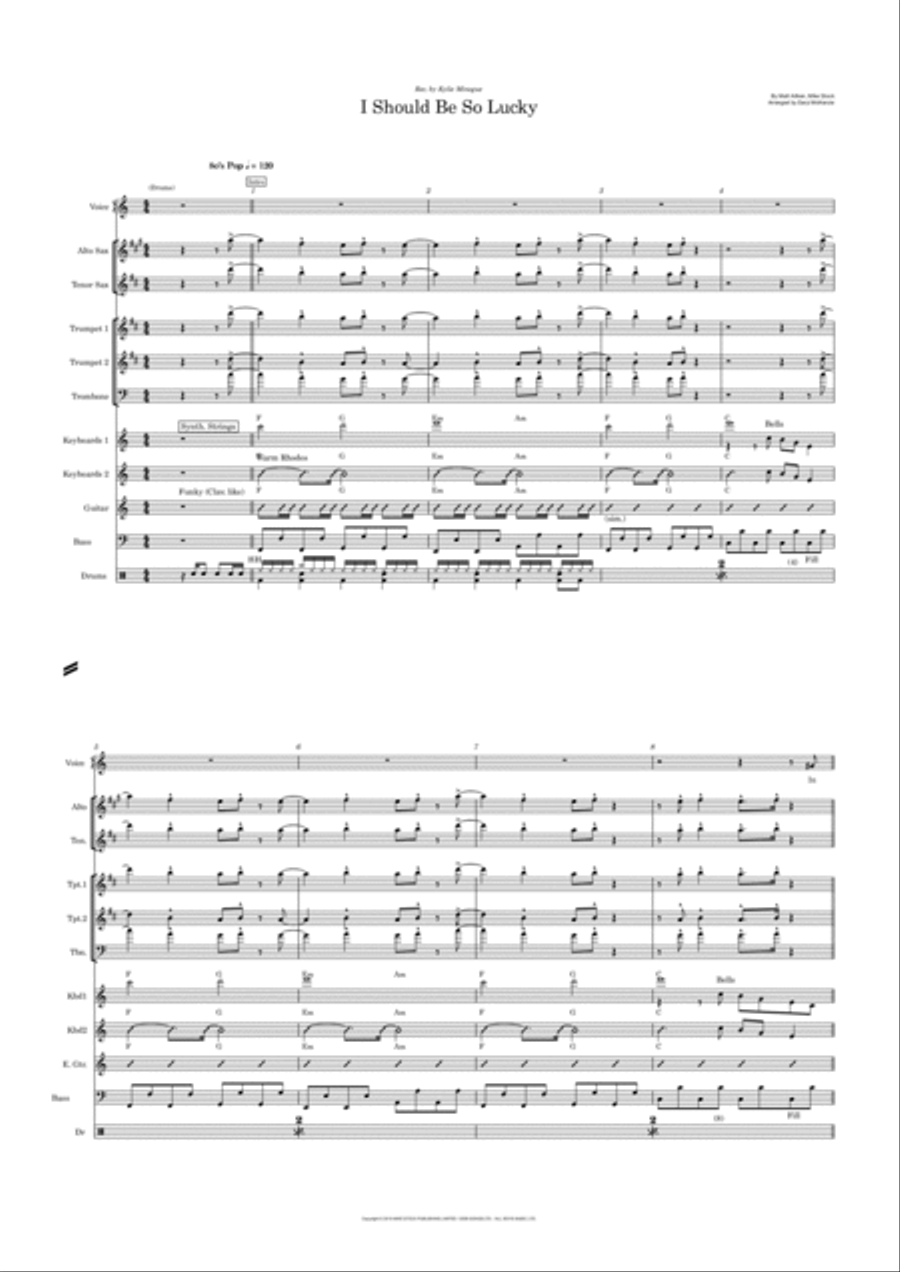 I Should Be So Lucky I Should Be So Lucky Alto Saxophone scores gallery preview page 1