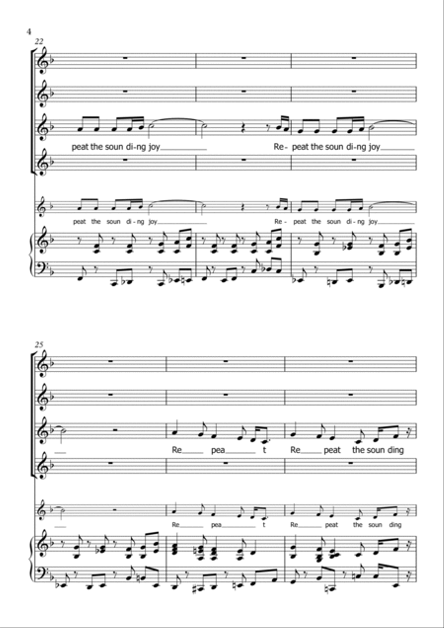 Christmas Carols Mashup 4-Part scores gallery preview page 4